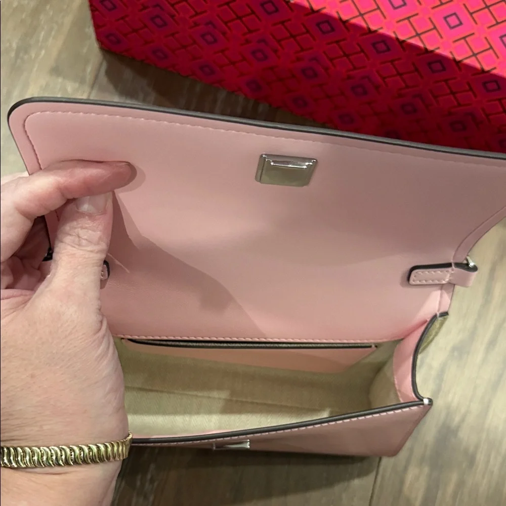 Tory Burch Light Pink Crossbody Bag with Tan Accents - Picture 6 of 10